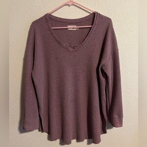 Purple Terra & Sky Waffle Shirt Size 14Wide